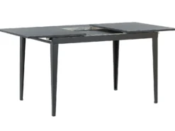 Spisebord med udtræk NORLEY Sort 120/160 cm 80 cm