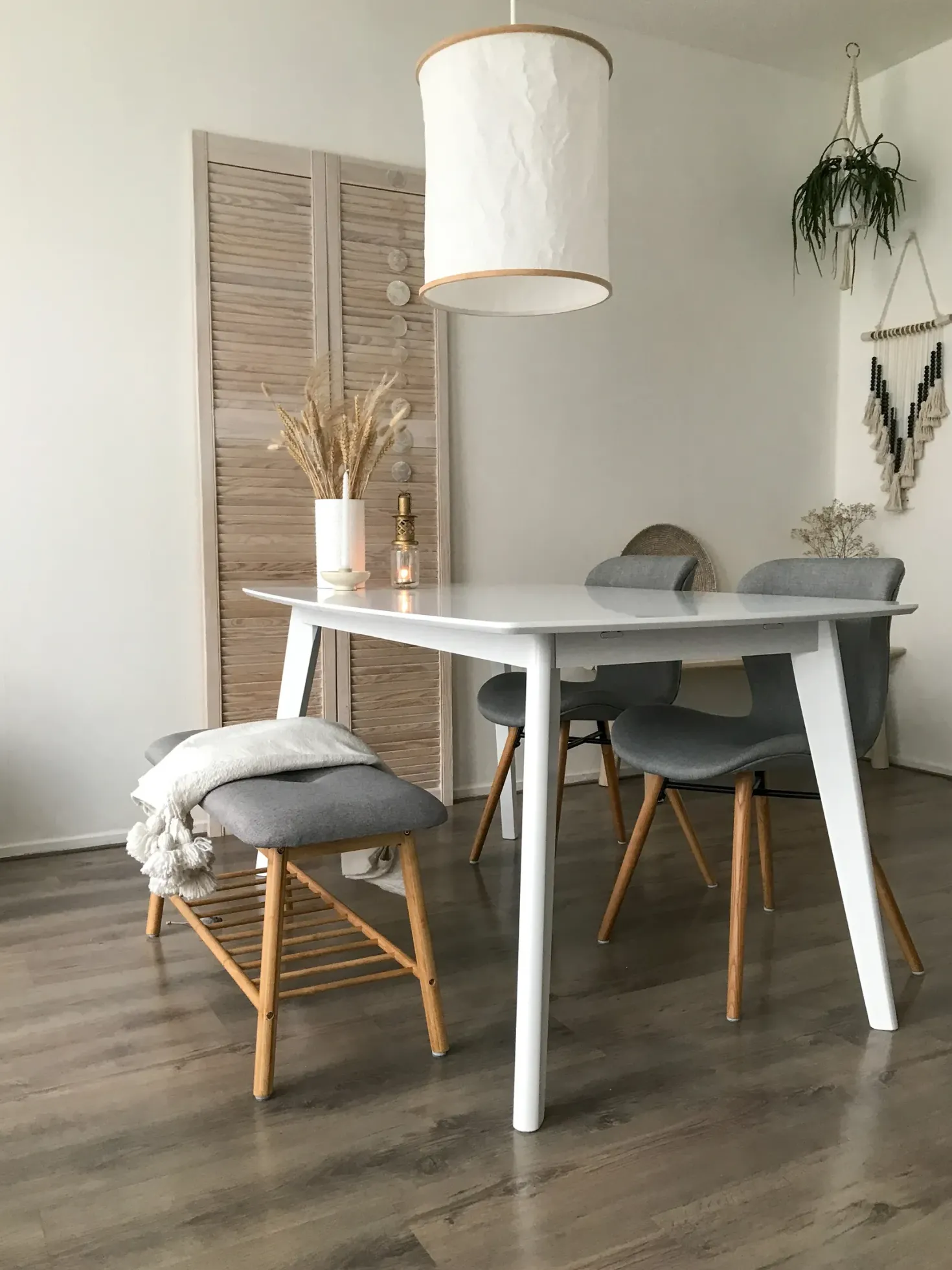 Spisebord med udtræk SANFORD Hvid 120/160 cm 80 cm