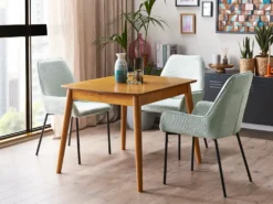 Spisebord med udtræk TOMS Lysebrun 100/130 cm 80 cm