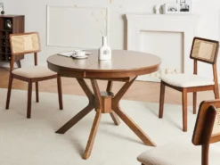 Spisebord med udtræk TYMIS Mørk eg 107/137 cm 107 cm