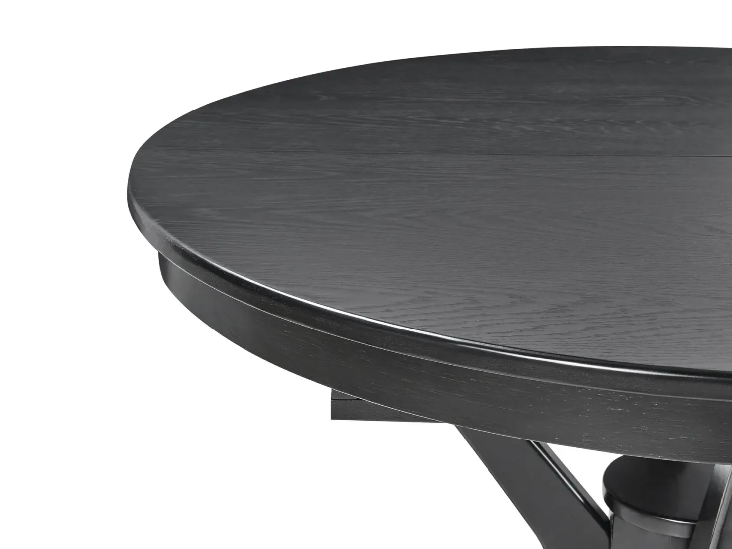Spisebord med udtræk TYMIS Sort eg 107/137 cm 107 cm