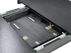 Spisebord med udtræk TYMIS Sort eg 107/137 cm 107 cm