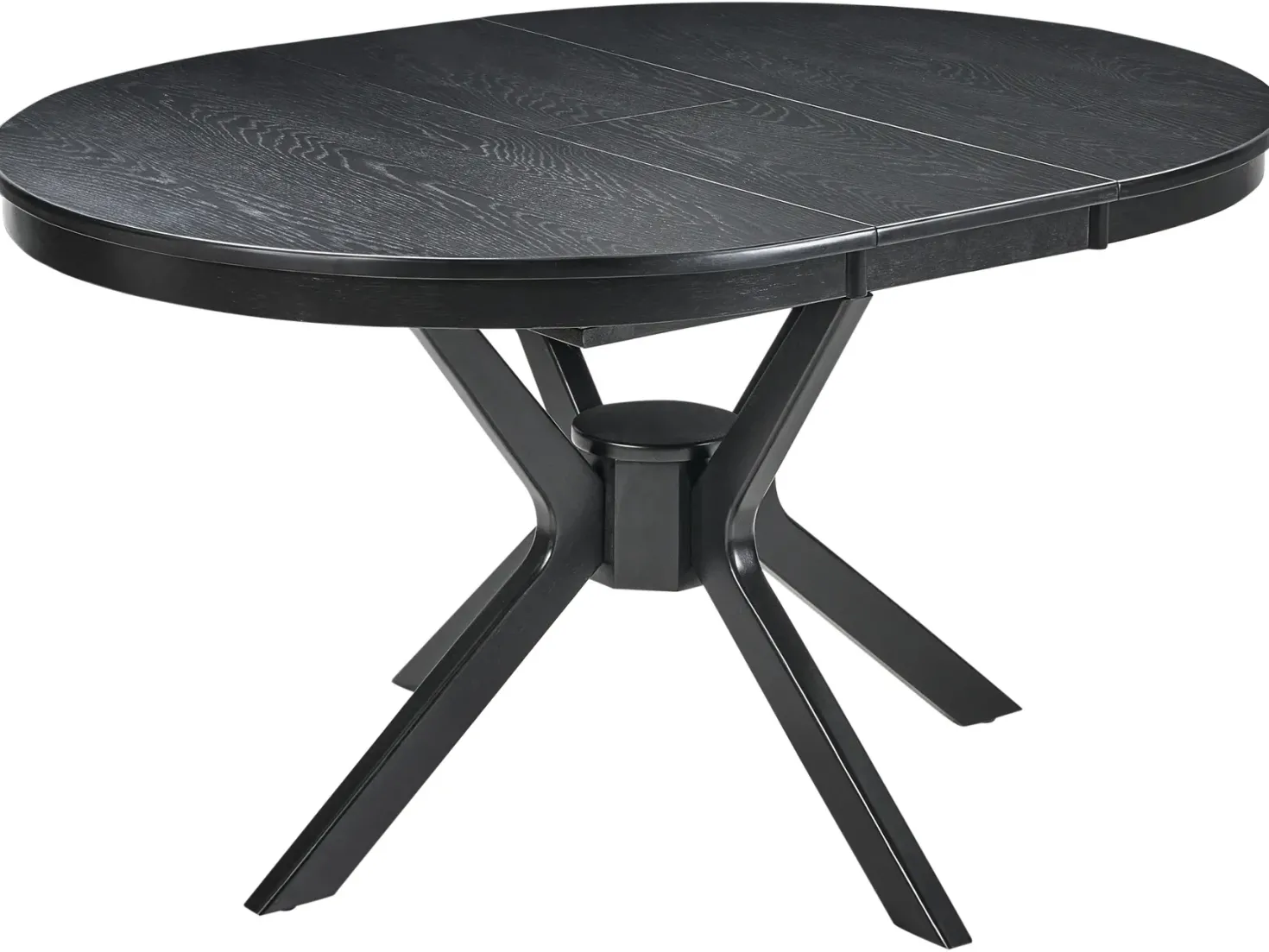 Spisebord med udtræk TYMIS Sort eg 107/137 cm 107 cm