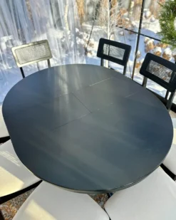 Spisebord med udtræk TYMIS Sort eg 107/137 cm 107 cm