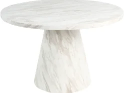 Spisebord MERE Hvid marmor 120 cm 120 cm