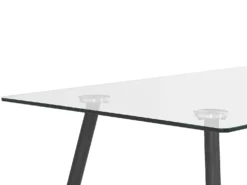 Spisebord MIDLAND Sort 140 cm 80 cm Hærdet glas