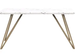 Spisebord MOLDEN Marmor/guld 150 cm 80 cm