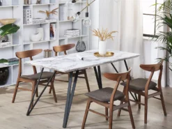 Spisebord MOLDEN Marmor/sort 150 cm 80 cm