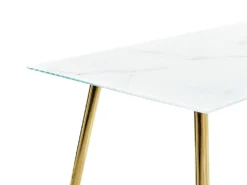 Spisebord MULGA Marmor/guld 120 cm 70 cm Hærdet glas