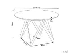 Spisebord OXHILL Sort 120 cm 120 cm
