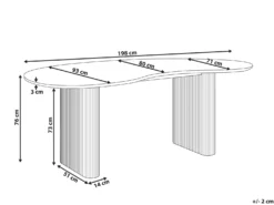 Spisebord PEERY Sort 198 cm 93 cm
