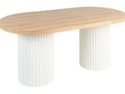 Spisebord SHERIDAN Lysebrun/hvid 180 cm 90 cm