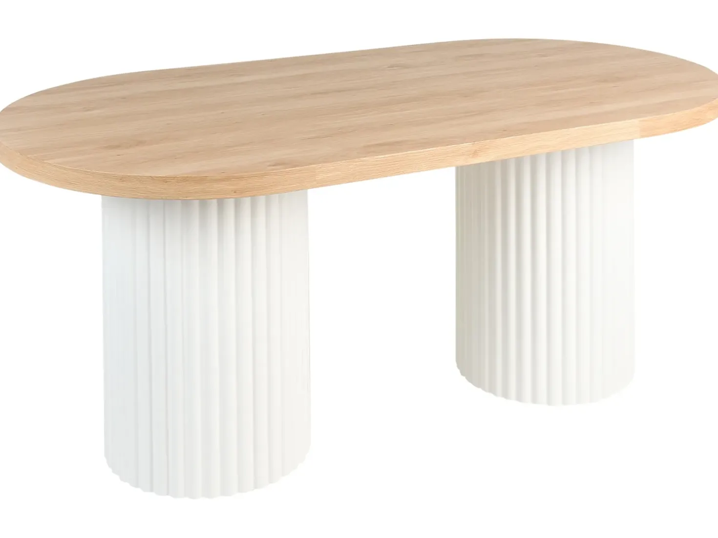 Spisebord SHERIDAN Lysebrun/hvid 180 cm 90 cm