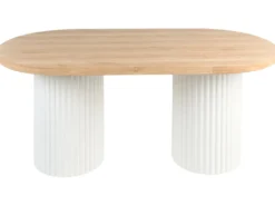 Spisebord SHERIDAN Lysebrun/hvid 180 cm 90 cm