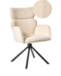 Spisebordsstol ALENE Boucle Lys Beige