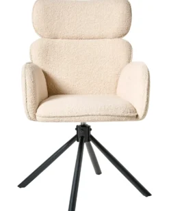 Spisebordsstol ALENE Boucle Lys Beige