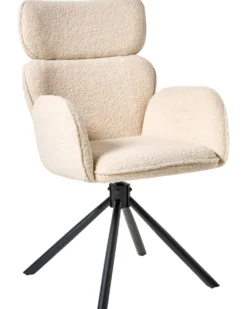 Spisebordsstol ALENE Boucle Lys Beige