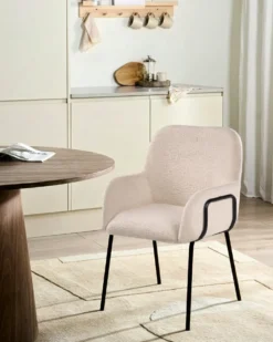 Spisebordsstol ALGONA Boucle Lys Beige