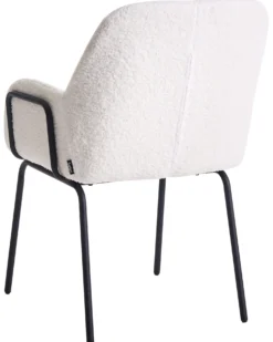Spisebordsstol ALGONA Boucle Cremehvid
