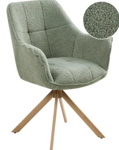 Spisebordsstol HAYDEN Boucle Lysegrøn