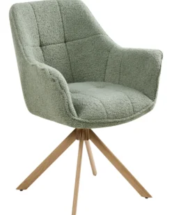 Spisebordsstol HAYDEN Boucle Lysegrøn