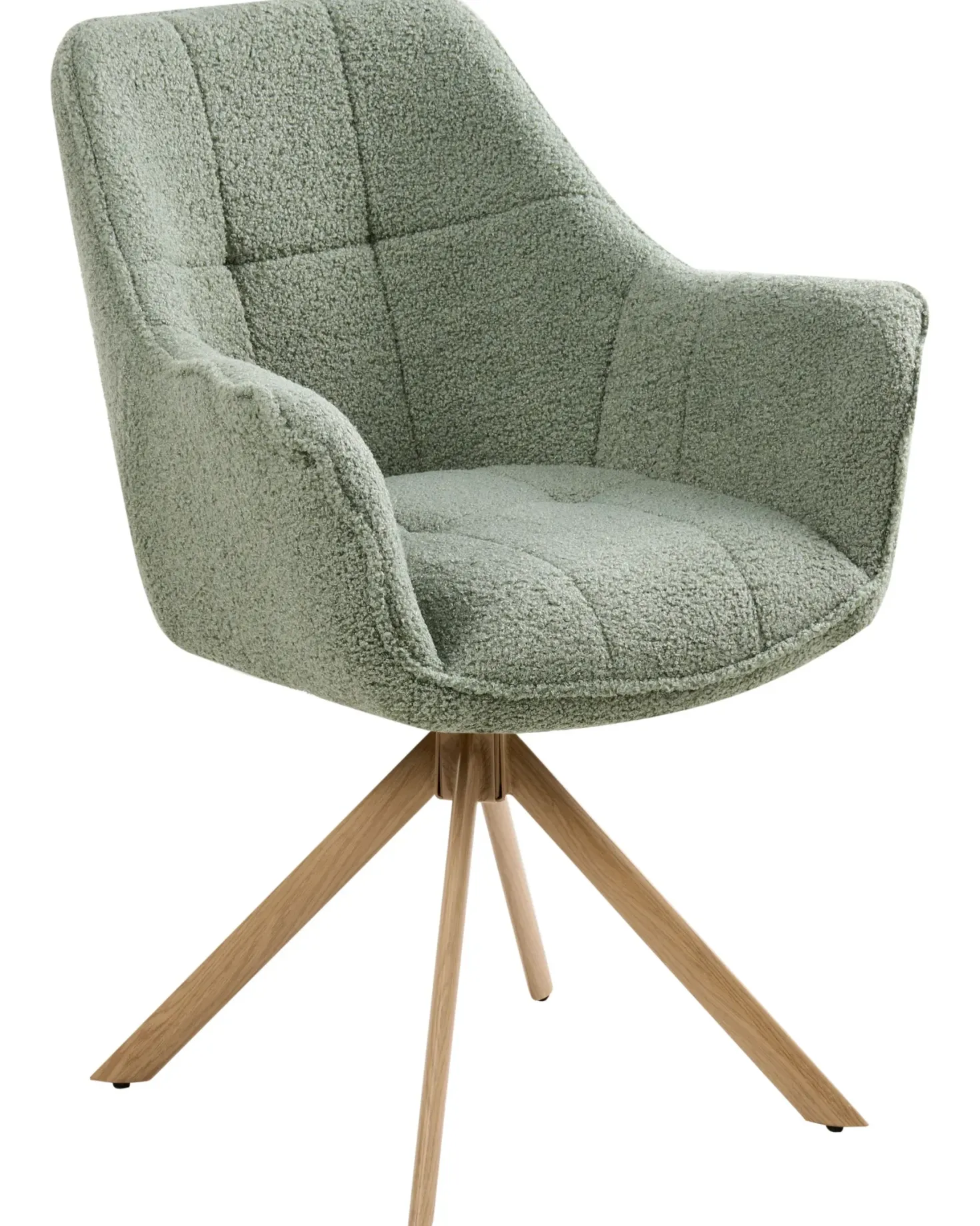 Spisebordsstol HAYDEN Boucle Lysegrøn