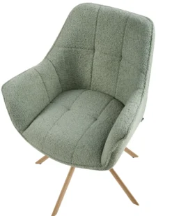 Spisebordsstol HAYDEN Boucle Lysegrøn