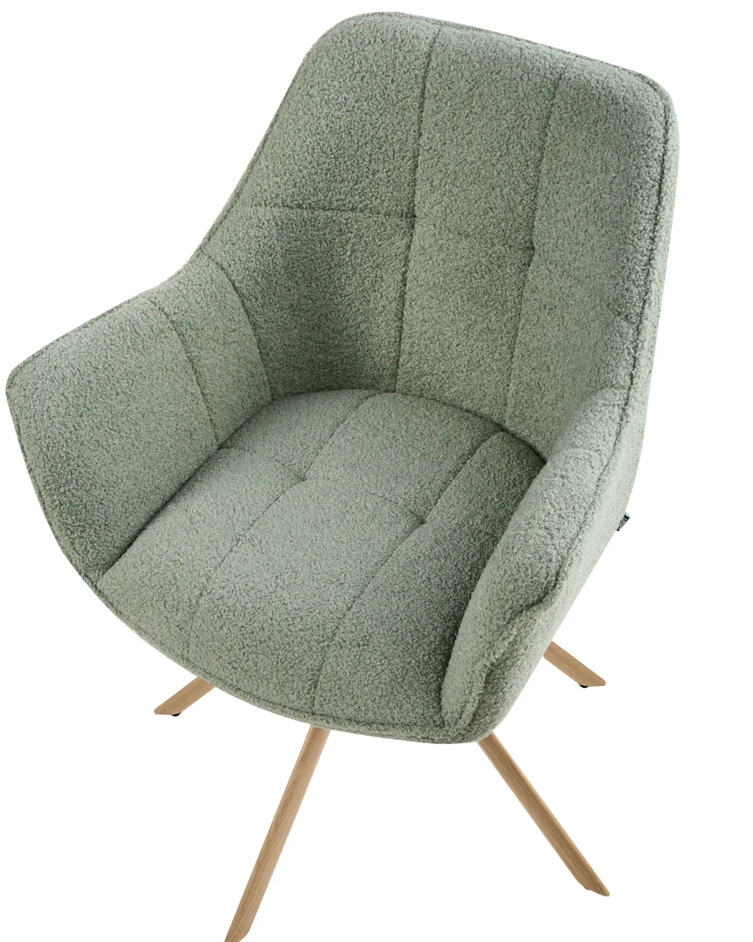 Spisebordsstol HAYDEN Boucle Lysegrøn