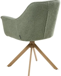 Spisebordsstol HAYDEN Boucle Lysegrøn