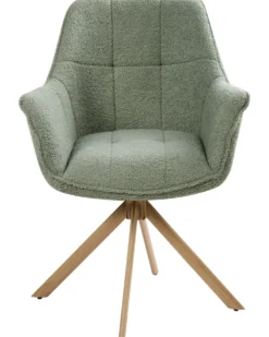 Spisebordsstol HAYDEN Boucle Lysegrøn