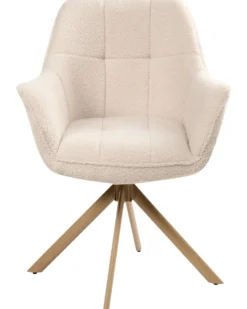 Spisebordsstol HAYDEN Boucle Lys Beige