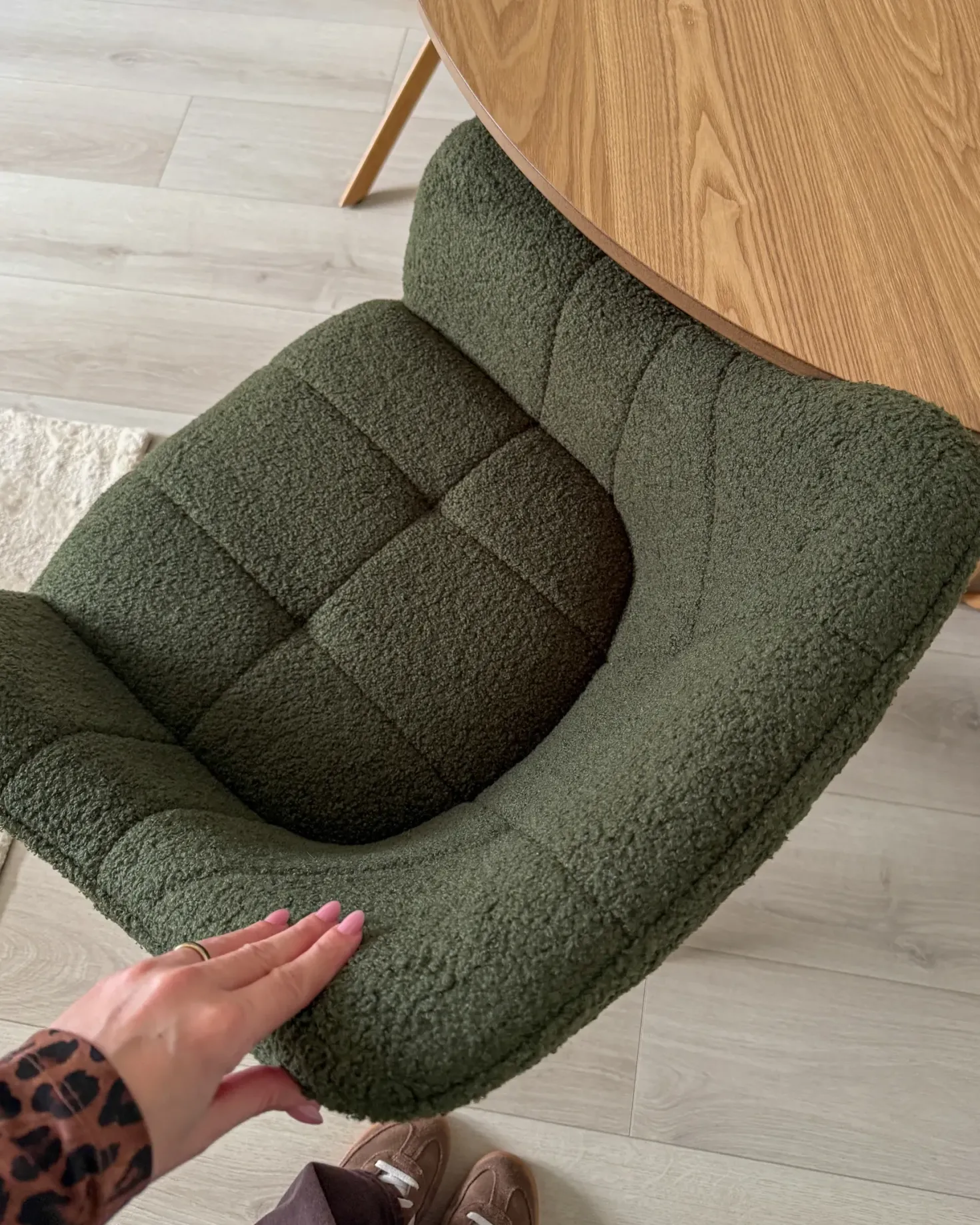 Spisebordsstol HAYDEN Boucle Grøn