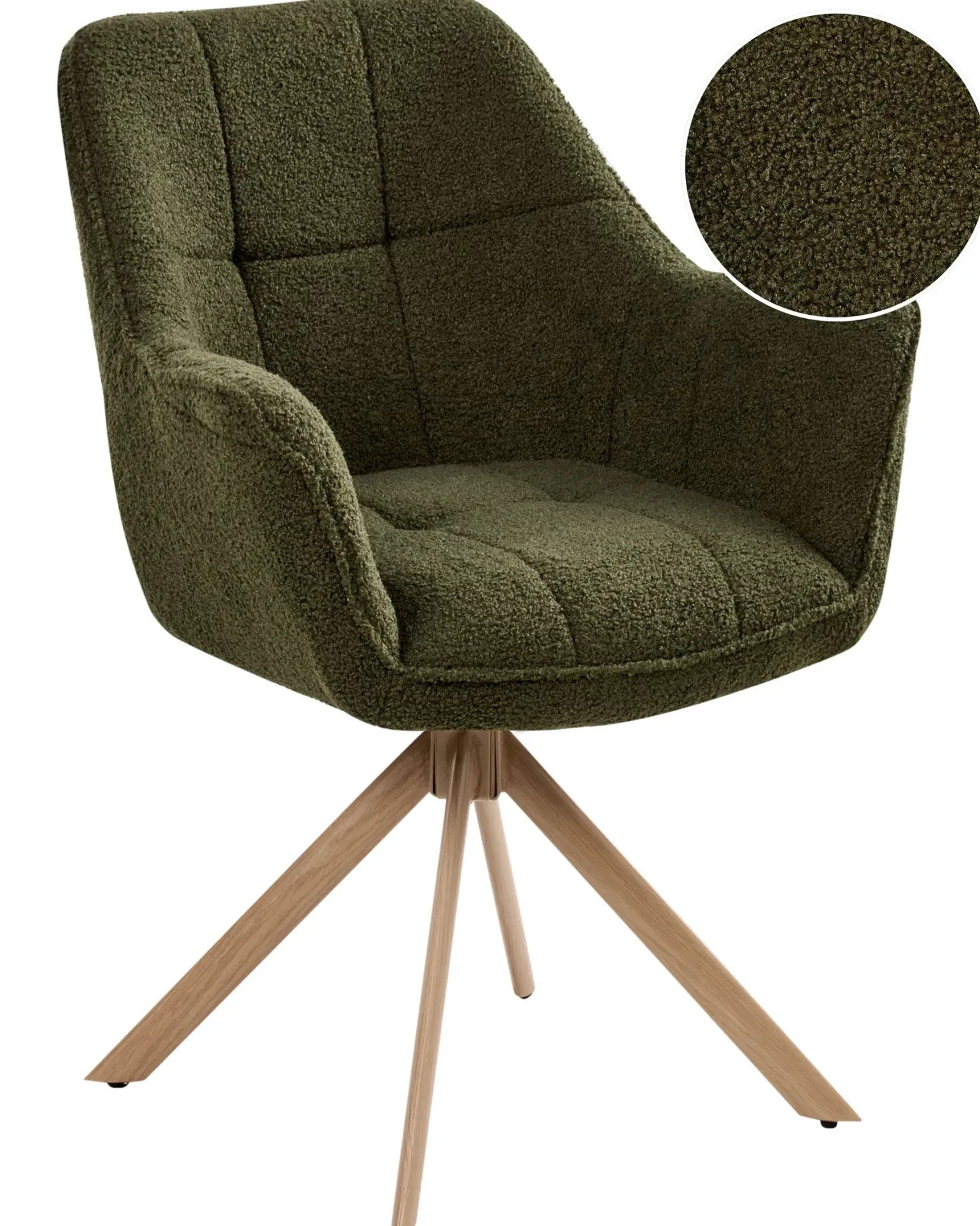 Spisebordsstol HAYDEN Boucle Grøn