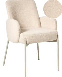 Spisebordsstol MAGEE Boucle Lys Beige