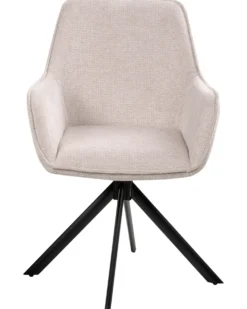 Spisebordsstol MORNAS Kunstlinned Lys Beige