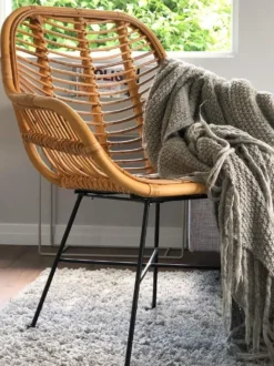 Spisebordsstol CANORA Rattan Naturlig