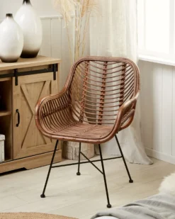 Spisebordsstol CANORA Rattan Brun