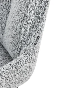 Spisebordsstol MARCELLUS Boucle Sort/hvid