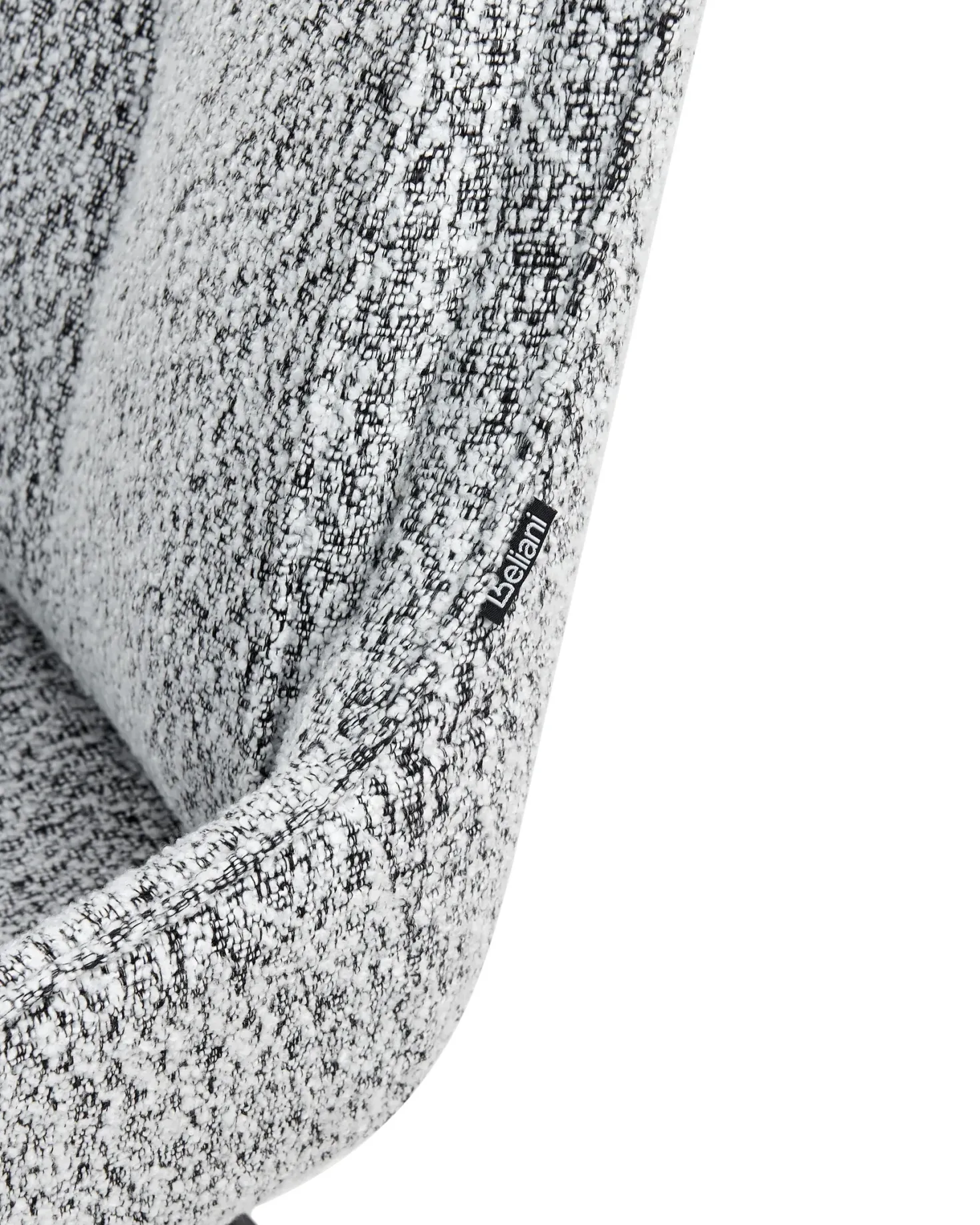 Spisebordsstol MARCELLUS Boucle Sort/hvid