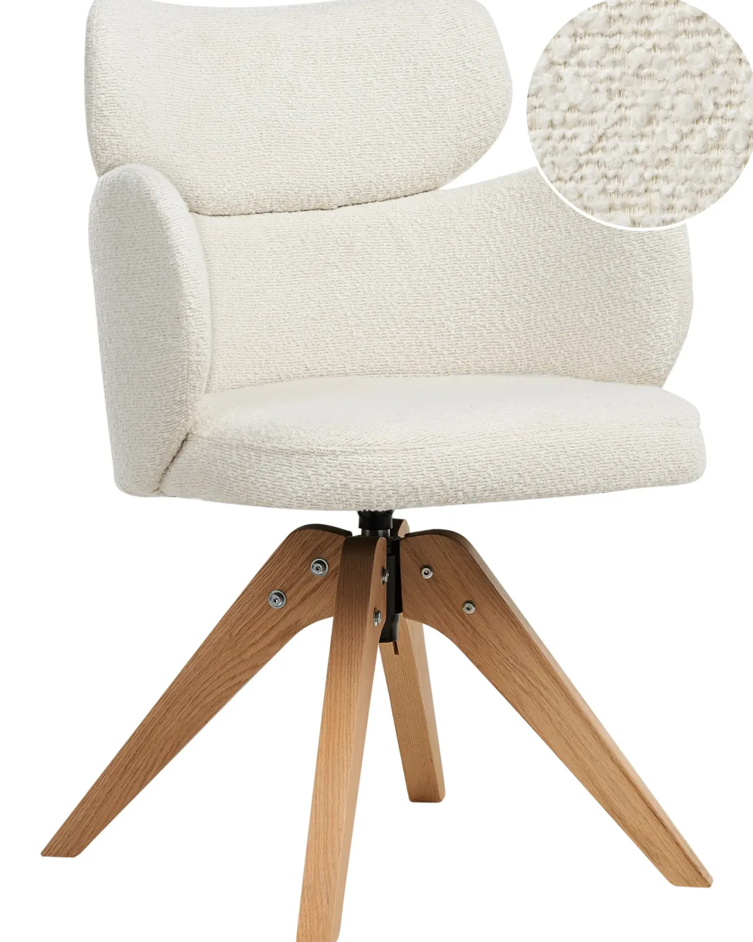 Spisebordsstol MARCY Boucle Lys Beige