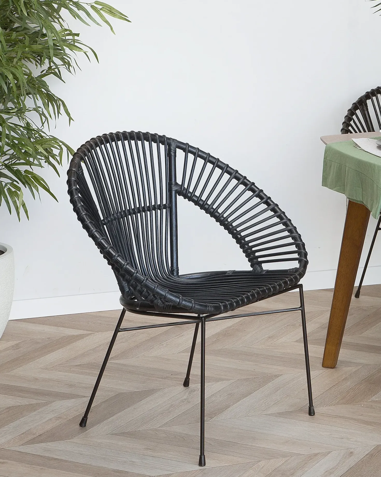 Spisebordsstol SARITA Rattan Sort