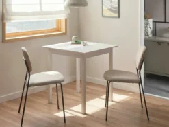 Spisebord VERITAS Hvid 75 cm 75 cm Fyretræ