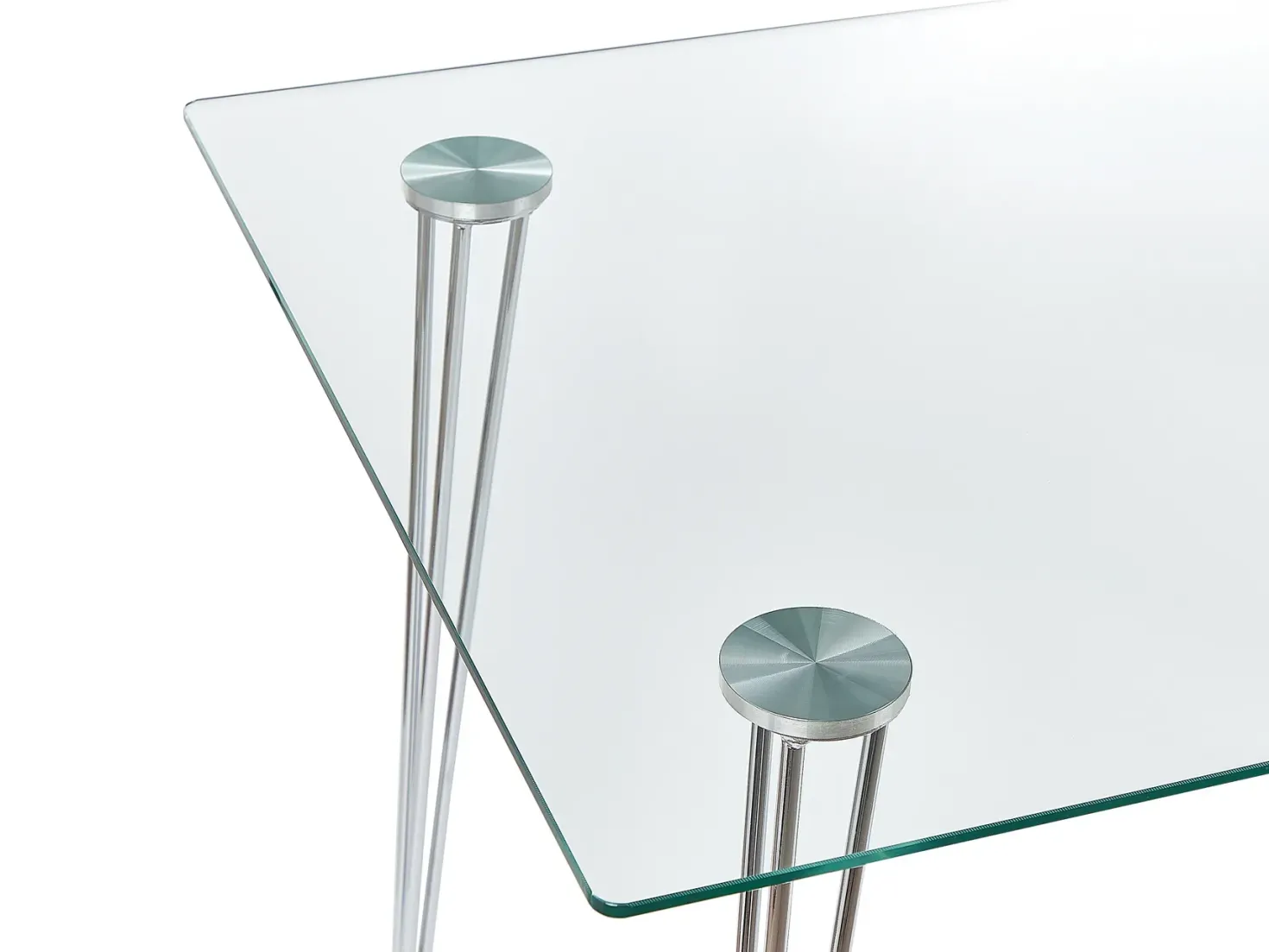 Spisebord WINSTON Sølv 120 cm 70 cm Hærdet glas