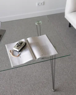 Spisebord WINSTON Sølv 120 cm 70 cm Hærdet glas