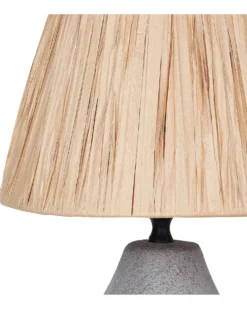 Sæt af 2 bordlamper ARWADITO Keramik Grå