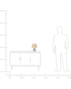 Sæt af 2 bordlamper ARWADITO Keramik Grå