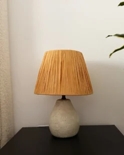 Sæt af 2 bordlamper ARWADITO Keramik Cremehvid