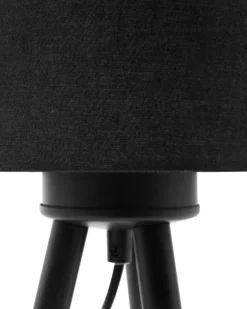 Sæt af 2 bordlamper TOBOL Asketræ Sort