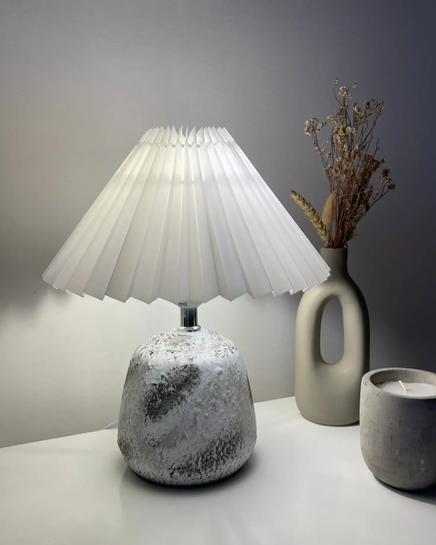 Sæt af 2 bordlamper ZEYI Keramik Hvid
