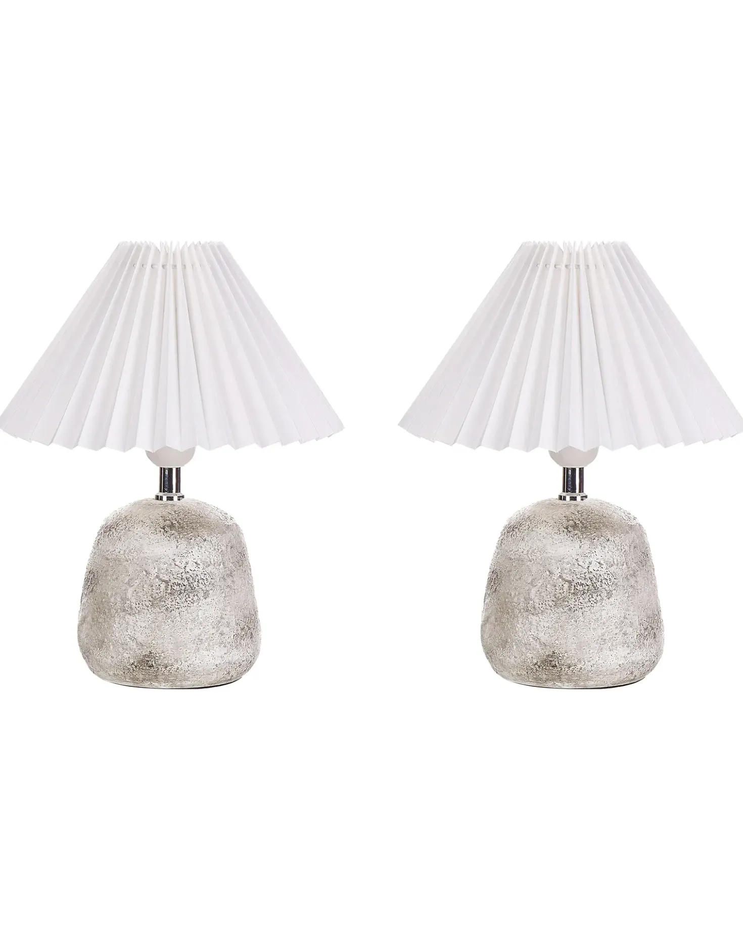 Sæt af 2 bordlamper ZEYI Keramik Hvid